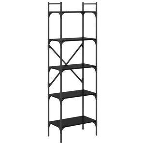 vidaXL knihovna 5 &uacute;rovn&iacute; 56 x 32 x 174 cm Kompozitn&iacute; dřevo Čern&yacute; dub