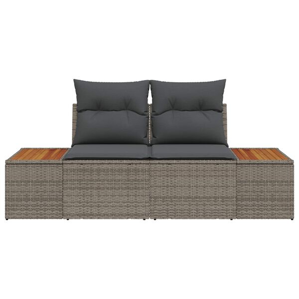 vidaXL Zahradn&iacute; sofa &Scaron;ed&aacute; 184 x 62 x 85cm polyratan