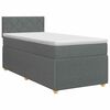 vidaXL Postel boxspring s matrac&iacute; s čelo Tmavě &scaron;ed&aacute; 90 x 190 cm Textil