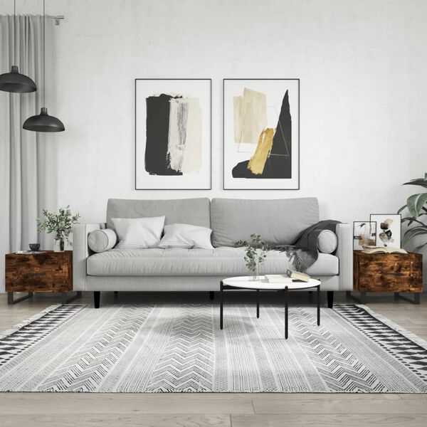 vidaXL Konferenční stolky 2 ks kouřový dub 50x50x40cm kompozitní dřevo