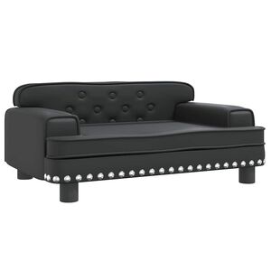 vidaXL Pel&iacute;&scaron;ek pro psy čern&yacute; 70 x 45 x 30 cm uměl&aacute; kůže