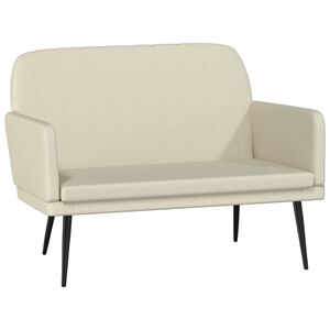 vidaXL Lavice kr&eacute;mov&aacute; 107 x 80 x 81 cm uměl&aacute; kůže