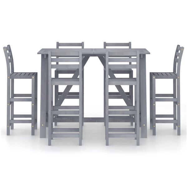 vidaXL 7d&iacute;ln&yacute; zahradn&iacute; barov&yacute; set &scaron;ed&yacute; masivn&iacute; ak&aacute;ciov&eacute; dřevo