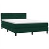 vidaXL Box spring postel s matrac&iacute; tmavě zelen&aacute; 160x220 cm samet