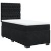 vidaXL Box spring postel s matrac&iacute; čern&aacute; 90x190 cm samet