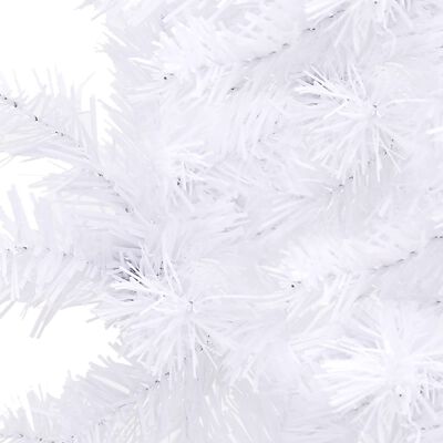 vidaXL Rohový umělý vánoční stromek bílý 240 cm PVC