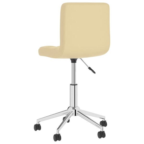 vidaXL Otočné jídelní židle 4 ks krémové umělá kůže