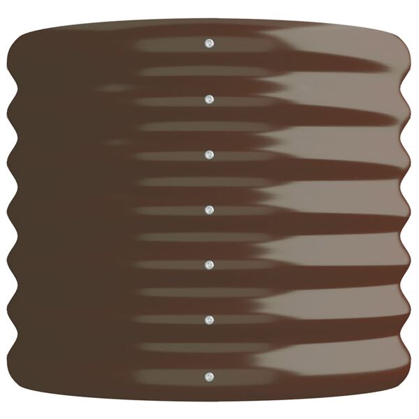vidaXL Vyvýšený záhon pozinkovaná ocel 114x40x36 cm hnědý