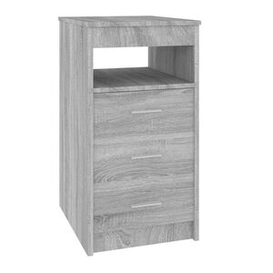 vidaXL Komoda se z&aacute;suvkami &scaron;ed&aacute; sonoma 40x50x76 cm kompozitn&iacute; dřevo
