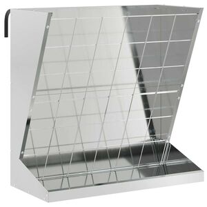 vidaXL Krm&iacute;tko na seno Stř&iacute;brn&aacute; 71 x 33 x 70 cm 5 kg Pozinkovan&aacute; ocel
