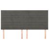 vidaXL Čelo postele tmavě &scaron;ed&eacute; 180x5x118/128 cm sametov&eacute;