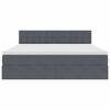 vidaXL Postel s &uacute;ložn&yacute;m prostorem s čelo Tmavě &scaron;ed&aacute; 180 x 200 cm samet
