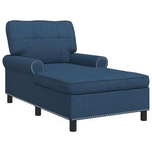 vidaXL Chaise Lounge s pol&scaron;t&aacute;řem Modr&aacute; 91 x 157 x 91 cm textil