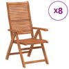 vidaXL Skl&aacute;dac&iacute; polohovac&iacute; křesla 8 ks 56x72x107 cm masivn&iacute; ak&aacute;cie