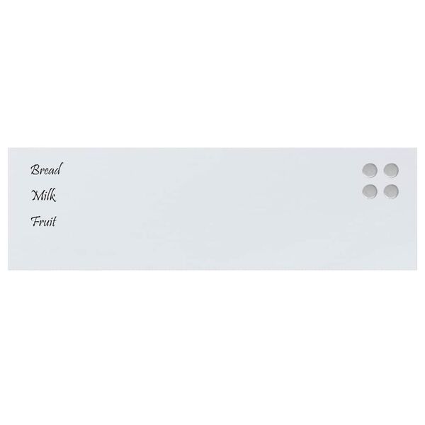 vidaXL N&aacute;stěnn&aacute; magnetick&aacute; tabule b&iacute;l&aacute; 100 x 30 cm tvrzen&eacute; sklo