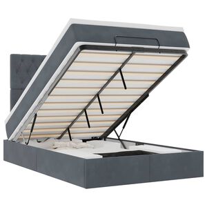 vidaXL Osmansk&yacute; r&aacute;m postele s matracemi tmavě &scaron;ed&aacute; 120x200cm samet