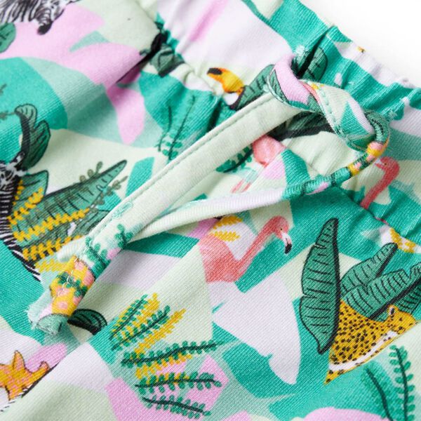 Dětské kraťasy se šňůrkou světle mátové 116