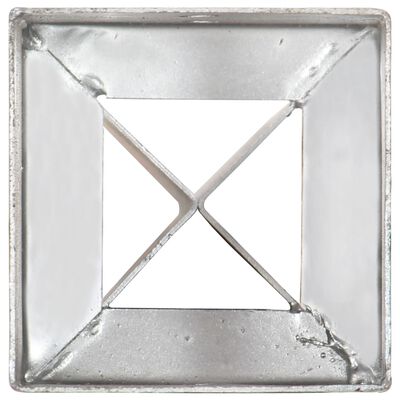 vidaXL Kotvící hroty 2 ks stříbrné 12 x 12 x 89 cm pozinkovaná ocel