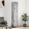 vidaXL Skř&iacute;ň highboard betonově &scaron;ed&aacute; 34,5x34x180 cm kompozitn&iacute; dřevo