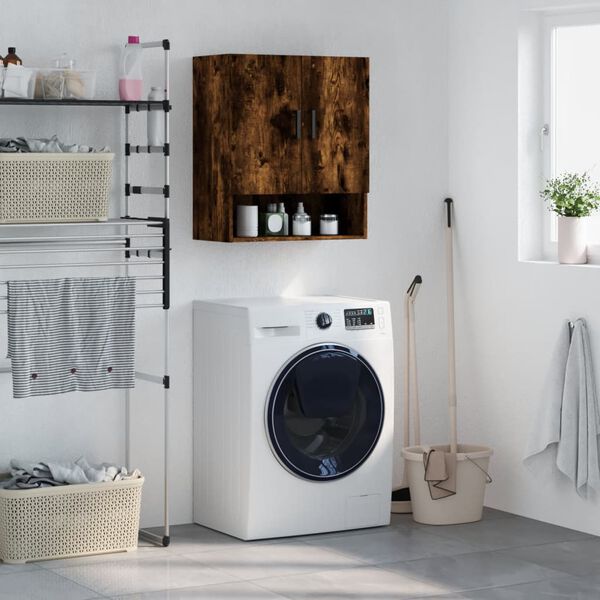 vidaXL N&aacute;stěnn&aacute; skř&iacute;ňka kouřov&yacute; dub 60 x 31 x 70 cm kompozitn&iacute; dřevo