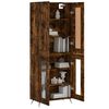 vidaXL Skř&iacute;ň highboard kouřov&yacute; dub 69,5 x 34 x 180 cm kompozitn&iacute; dřevo