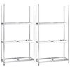 vidaXL 3patrov&eacute; reg&aacute;ly na pneumatiky 2 ks stř&iacute;brn&eacute; 110x40x200 cm ocel