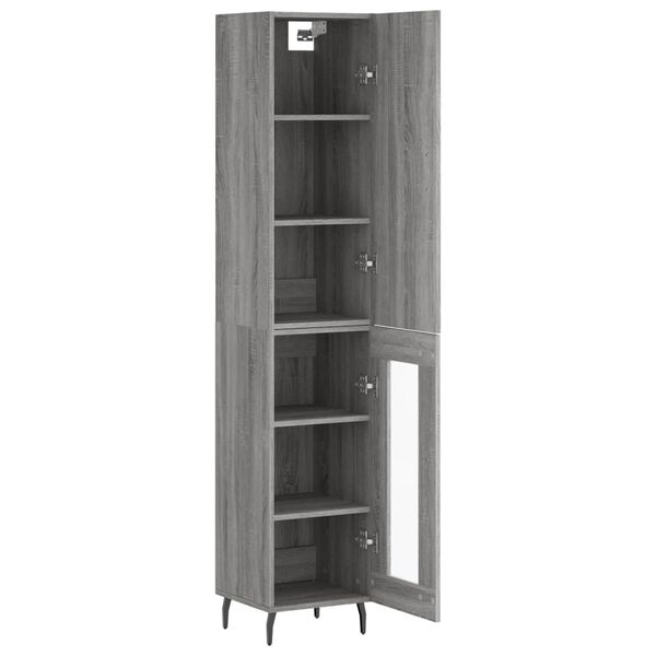 vidaXL Skř&iacute;ň highboard &scaron;ed&aacute; sonoma 34,5 x 34 x 180 cm kompozitn&iacute; dřevo