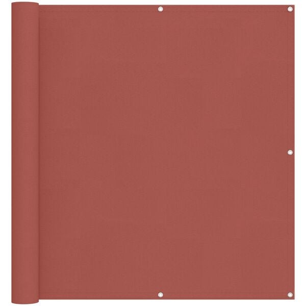 vidaXL Balkonov&aacute; clona Cihlov&aacute; 110 x 600 cm Oxford l&aacute;tka