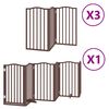 vidaXL Z&aacute;brana pro psy s dv&iacute;řky skl&aacute;dac&iacute; 15 panelů hněd&aacute; 750 cm topol