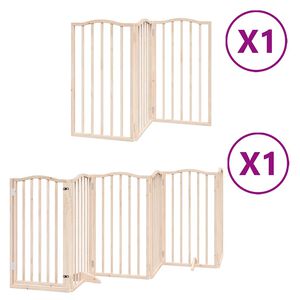 vidaXL Z&aacute;brana pro psy s dv&iacute;řky skl&aacute;dac&iacute; 9 panelů 450 cm topol
