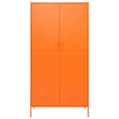 vidaXL Šatní skříň oranžová 90 x 50 x 180 cm ocel