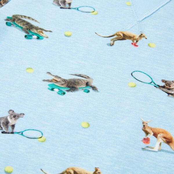 Dětsk&aacute; mikina světle modr&aacute; melanž 116