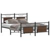 vidaXL R&aacute;m postele bez matrace hněd&yacute; dub 137 x 190 cm kompozitn&iacute; dřevo