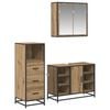 vidaXL Sada koupelnov&eacute;ho n&aacute;bytku 3 pcs Artisanov&yacute; dub kompozitn&iacute; dřevo