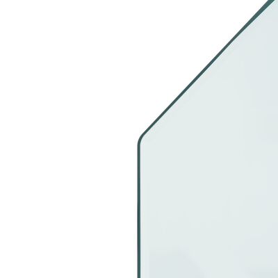 vidaXL Skleněná deska pod kamna šestiúhelníková 120 x 50 cm