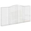 vidaXL Klenut&yacute; gabionov&yacute; ko&scaron; 400 x 30 x 200/220 cm pozinkovan&eacute; železo