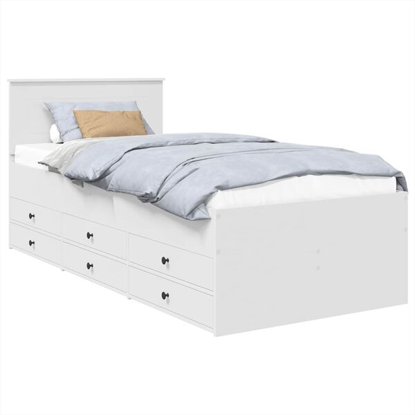 vidaXL Daybed se z&aacute;suvkou B&iacute;l&aacute; a čern&aacute; 90 x 200 cm kompozitn&iacute; dřevo