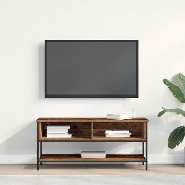 vidaXL Sestava TV skř&iacute;něk N&aacute;stěnn&yacute; Star&eacute; dřevo 100 x 35 x 45 cm