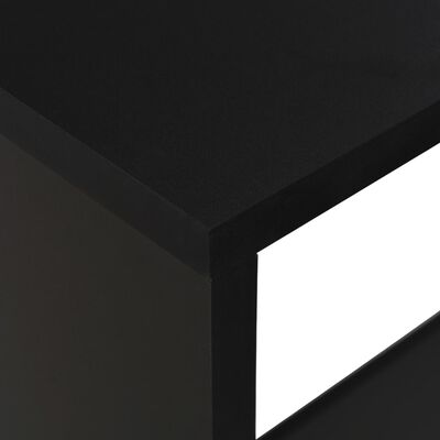 vidaXL Barový stůl se 2 stolními deskami černý 130 x 40 x 120 cm