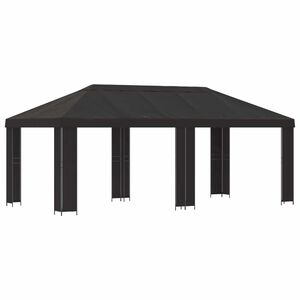vidaXL Zahradn&iacute; alt&aacute;n 6 x 3 m Antracitov&aacute; Polyester a ocel 190 gsm