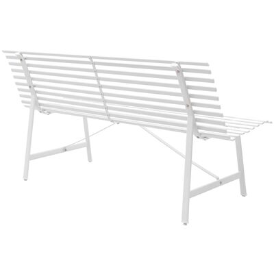vidaXL Zahradní lavice 150 cm ocelová bílá