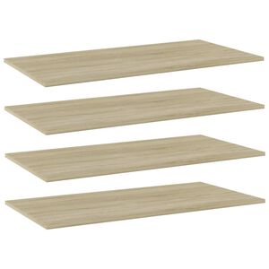vidaXL Př&iacute;davn&eacute; police 4 ks dub sonoma 80 x 20 x 1,5 cm dřevotř&iacute;ska