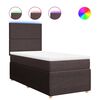 vidaXL Box spring postel s matrac&iacute; tmavě hněd&aacute; 100 x 200 cm textil