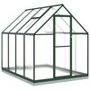 vidaXL Sklen&iacute;k s podkladov&yacute;m r&aacute;mem zelen&yacute; 224 x 169 x 202 cm hlin&iacute;k