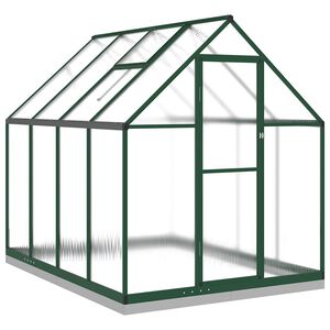 vidaXL Sklen&iacute;k s podkladov&yacute;m r&aacute;mem zelen&yacute; 224 x 169 x 202 cm hlin&iacute;k