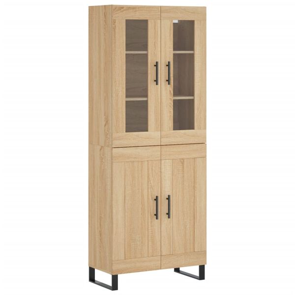 vidaXL Skř&iacute;ň highboard dub sonoma 69,5 x 34 x 180 cm kompozitn&iacute; dřevo