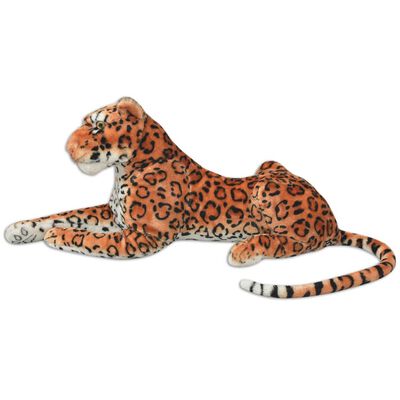 vidaXL Leopard plyšová hračka hnědý XXL