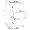 vidaXL Nočn&iacute; stolky 2 ks Čern&aacute; 40 x 35 x 61,5 cm masivn&iacute; borov&eacute; dřevo