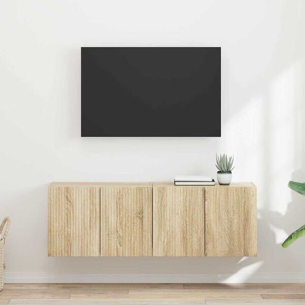 vidaXL TV wall cabinet N&aacute;stěnn&yacute; 2 pcs Sonoma dub 59,5 x 31 x 40 cm
