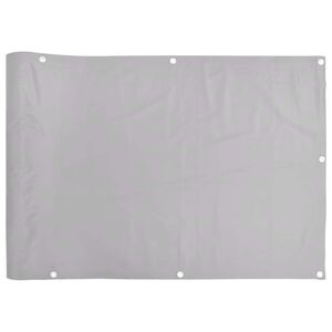 vidaXL Balkonov&aacute; z&aacute;stěna &scaron;ed&aacute; 400 x 120 cm PVC